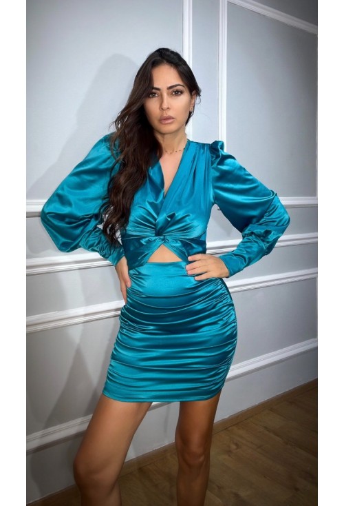 Turquoise mini dress