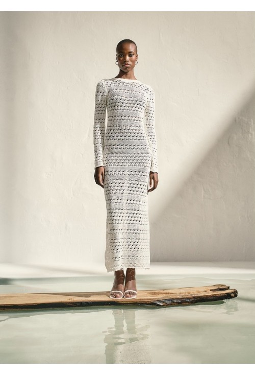 Knitted dress off white 