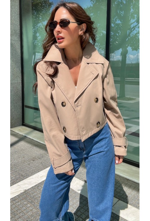 Crop Trench Jacket 