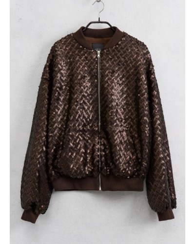 Mey Brown Glitter Bomber  