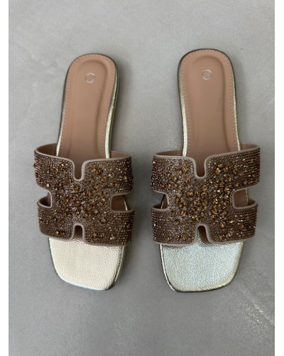 Sparkle Gold Slippers  