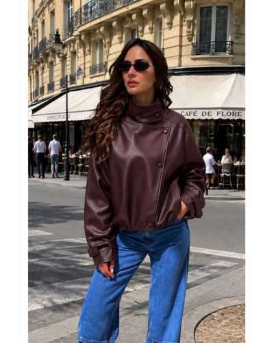 Emily Bordeaux Eco Leather Jacket Emily Bordeaux Eco Leather Jacket