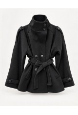 Della Black Short Coat