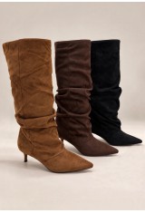 Karen Brown Suede Boots