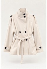 Della Off White Short Coat