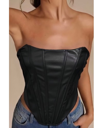 Mila Black Eco Leather Bustier Mila Black Eco Leather Bustier