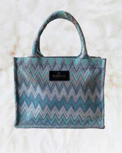 Blue Medium Tote Bag 