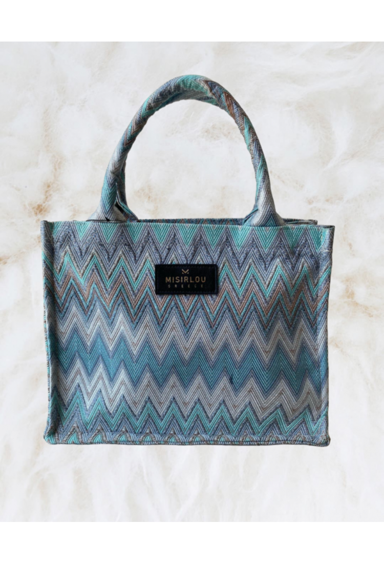Blue Medium Tote Bag