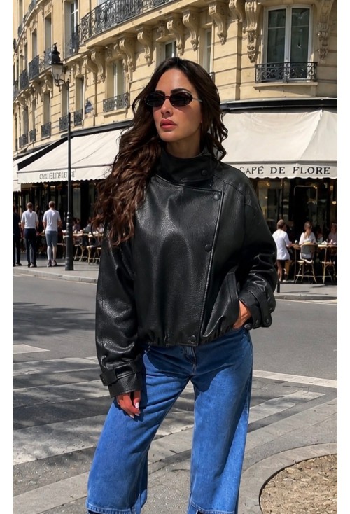 Emily Black Eco Leather Jacket Emily Black Eco Leather Jacket