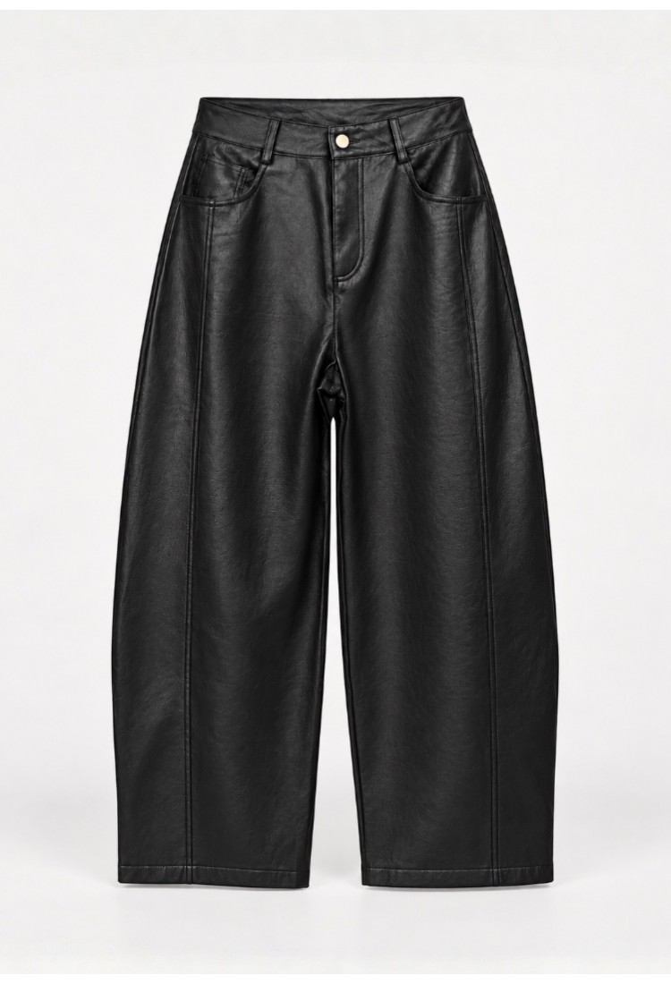 Maxine Black Eco Leather Pants