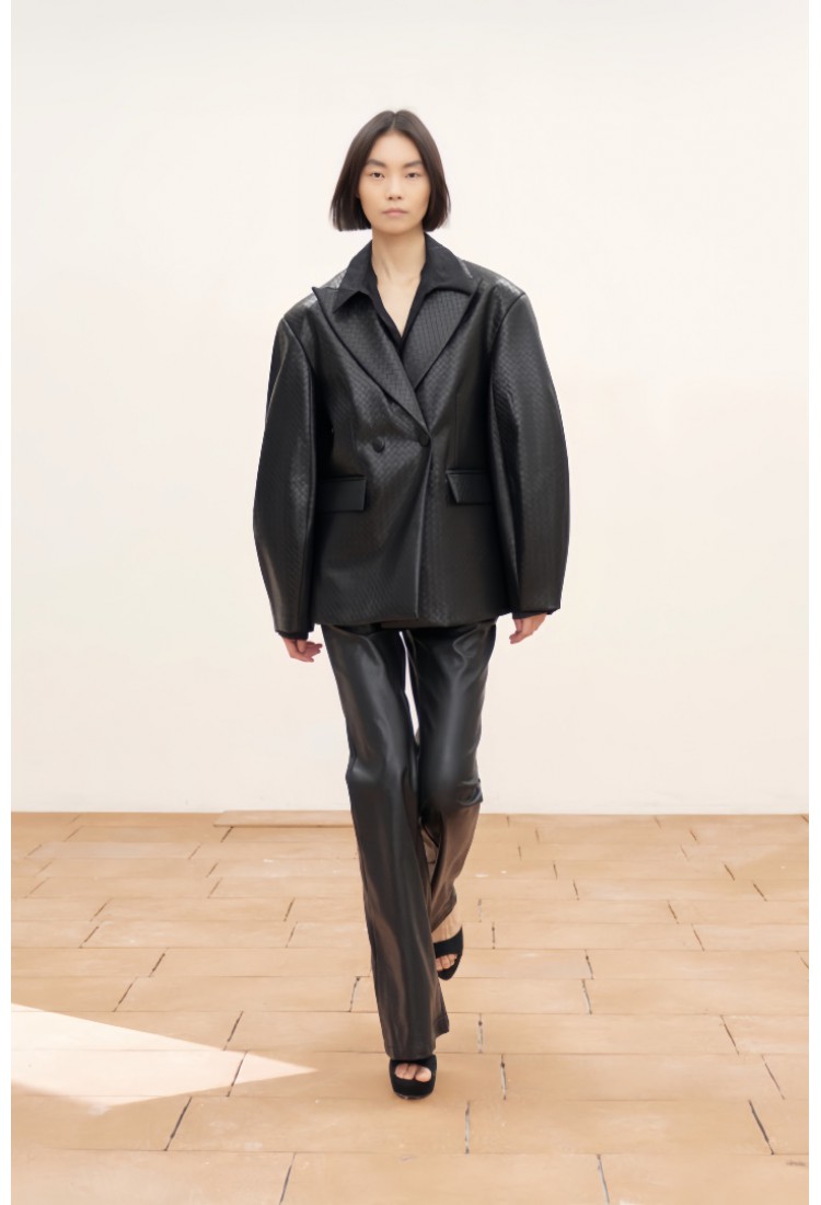 Liza Black Eco Leather Blazer Liza Black Eco Leather Blazer