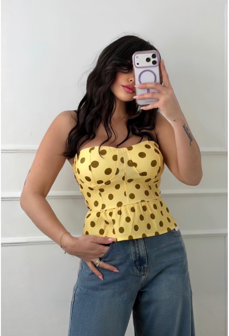 Malena Yellow Bustier