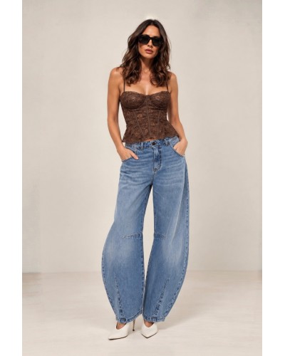 Camila Lace Brown Bustier  