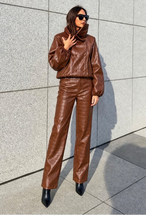 Choco Eco Leather Trousers 