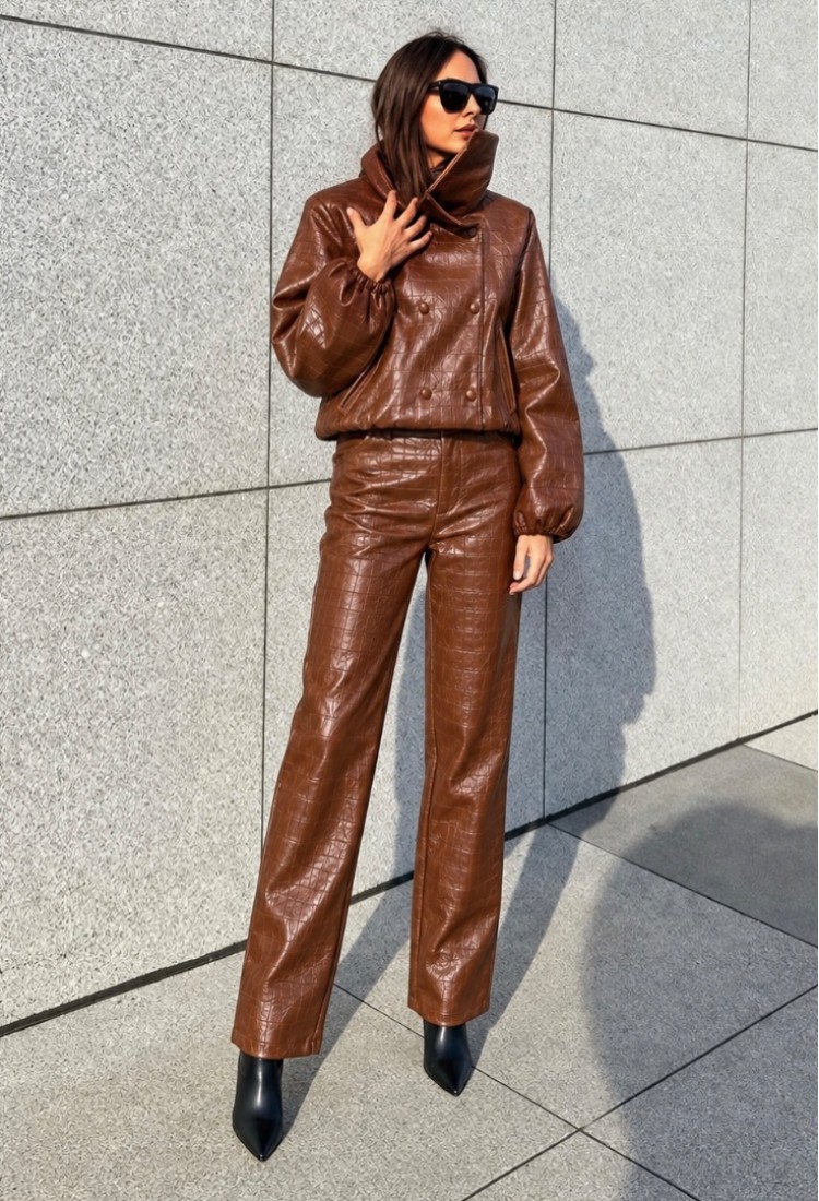 Choco Eco Leather Trousers