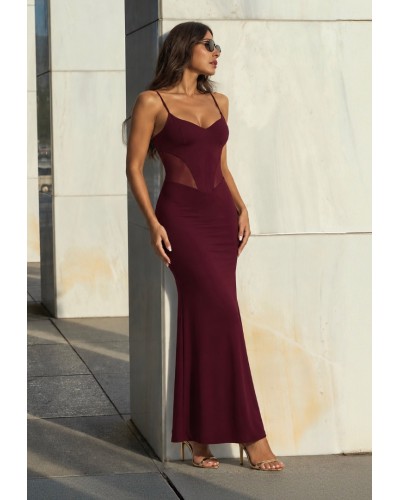 Agape Bordeaux Maxi Dress