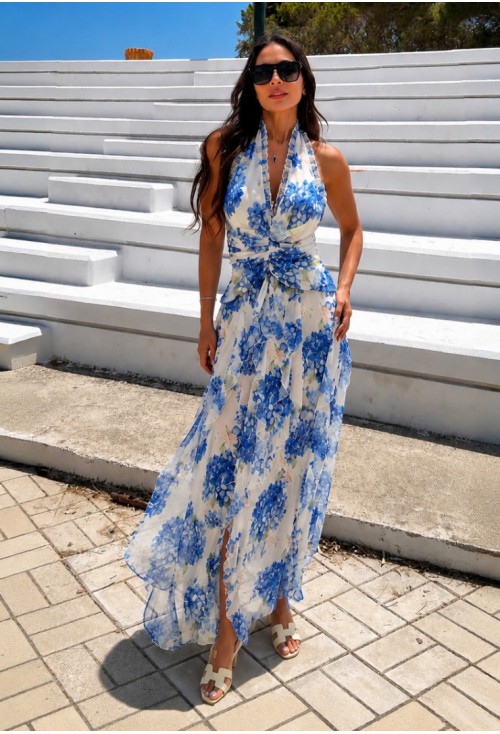 Blue Bela Maxi Dress