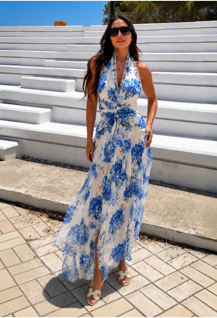 Blue Bela Maxi Dress Blue Bela Maxi Dress