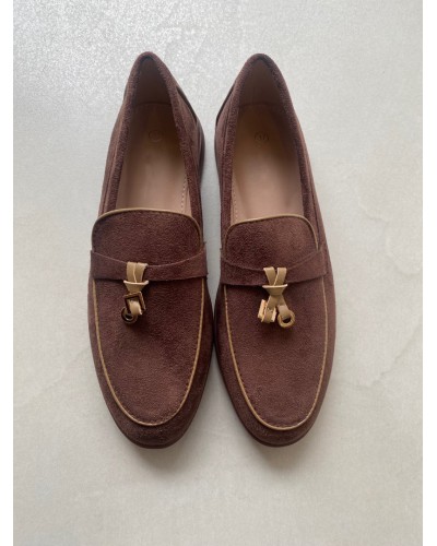 Nana Brown Suede Loafers  