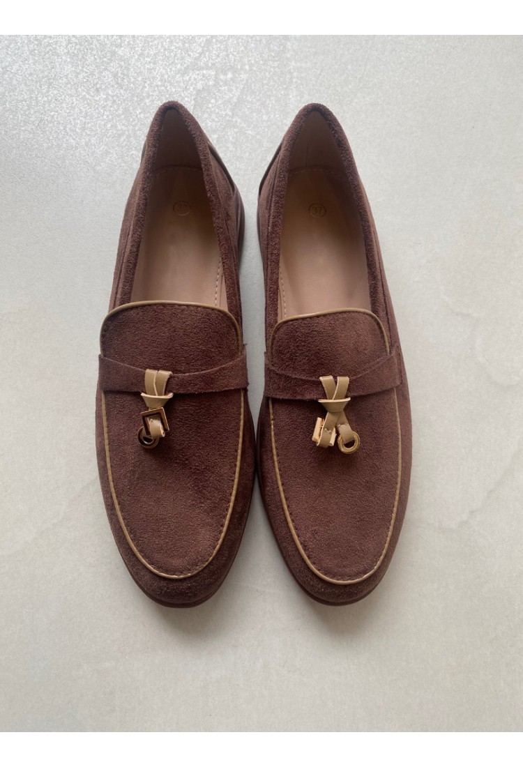 Nana Brown Suede Loafers