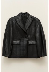 Liza Black Eco Leather Blazer Liza Black Eco Leather Blazer