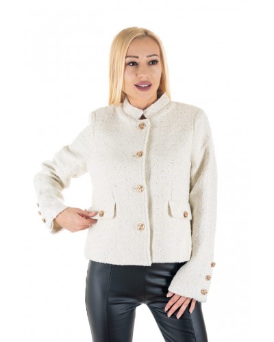 Halley Off White Tweed Jacket  