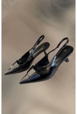 Prada Style Slingback Black