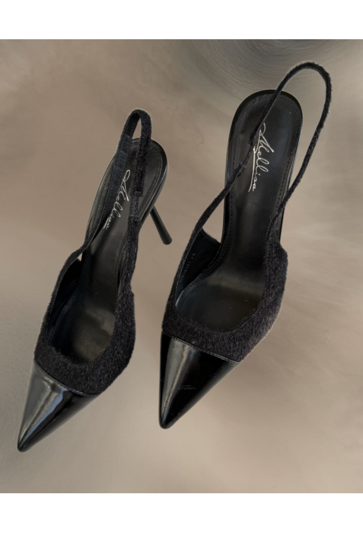 Clelia Black Slingback