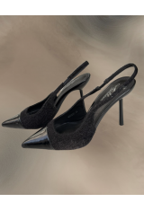 Clelia Black Slingback