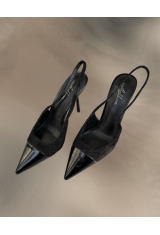 Clelia Black Slingback