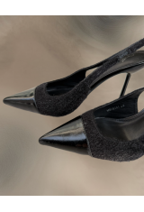Clelia Black Slingback